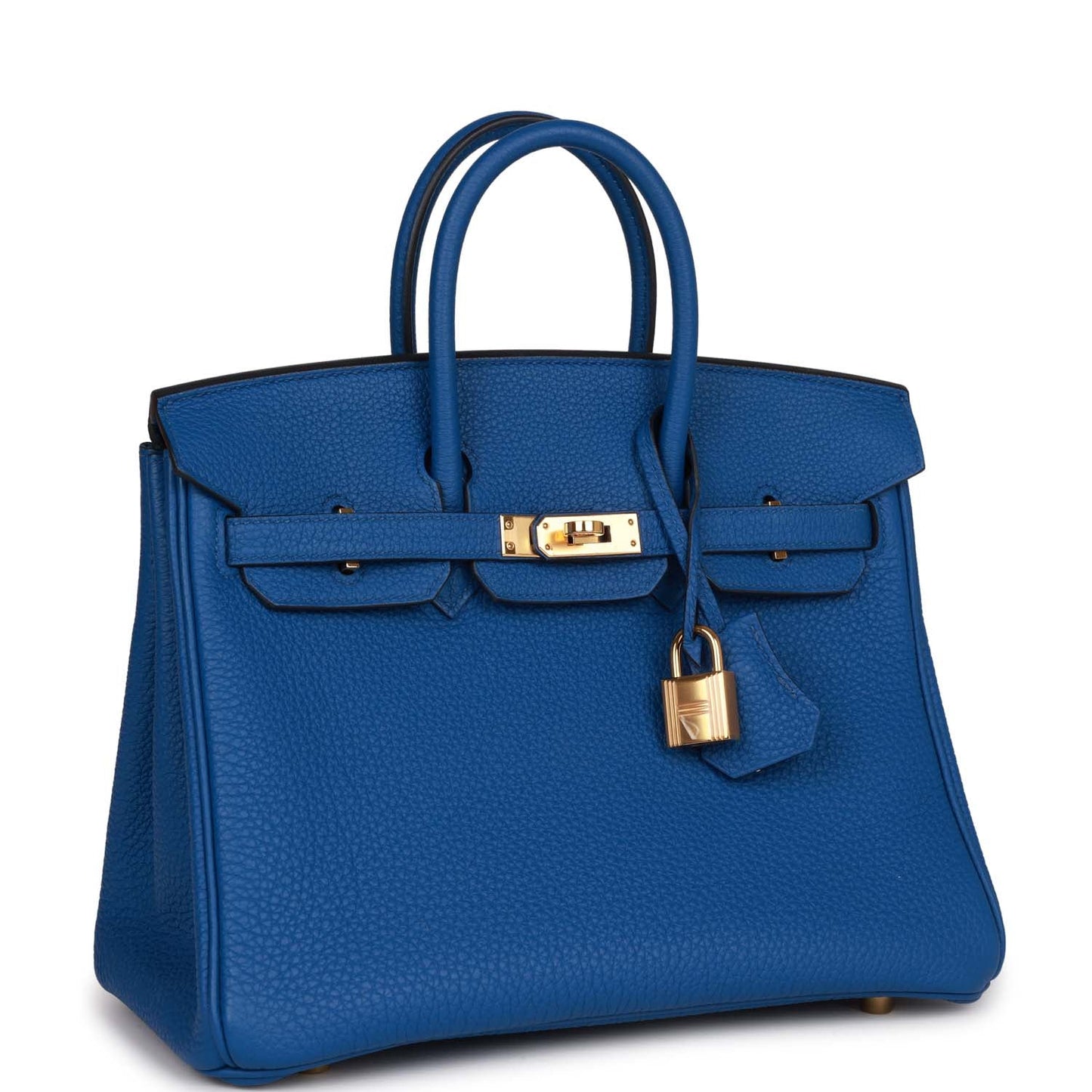 Top Quality Luxury Hermes Birkin 25 Bleu France Togo Gold Hardware