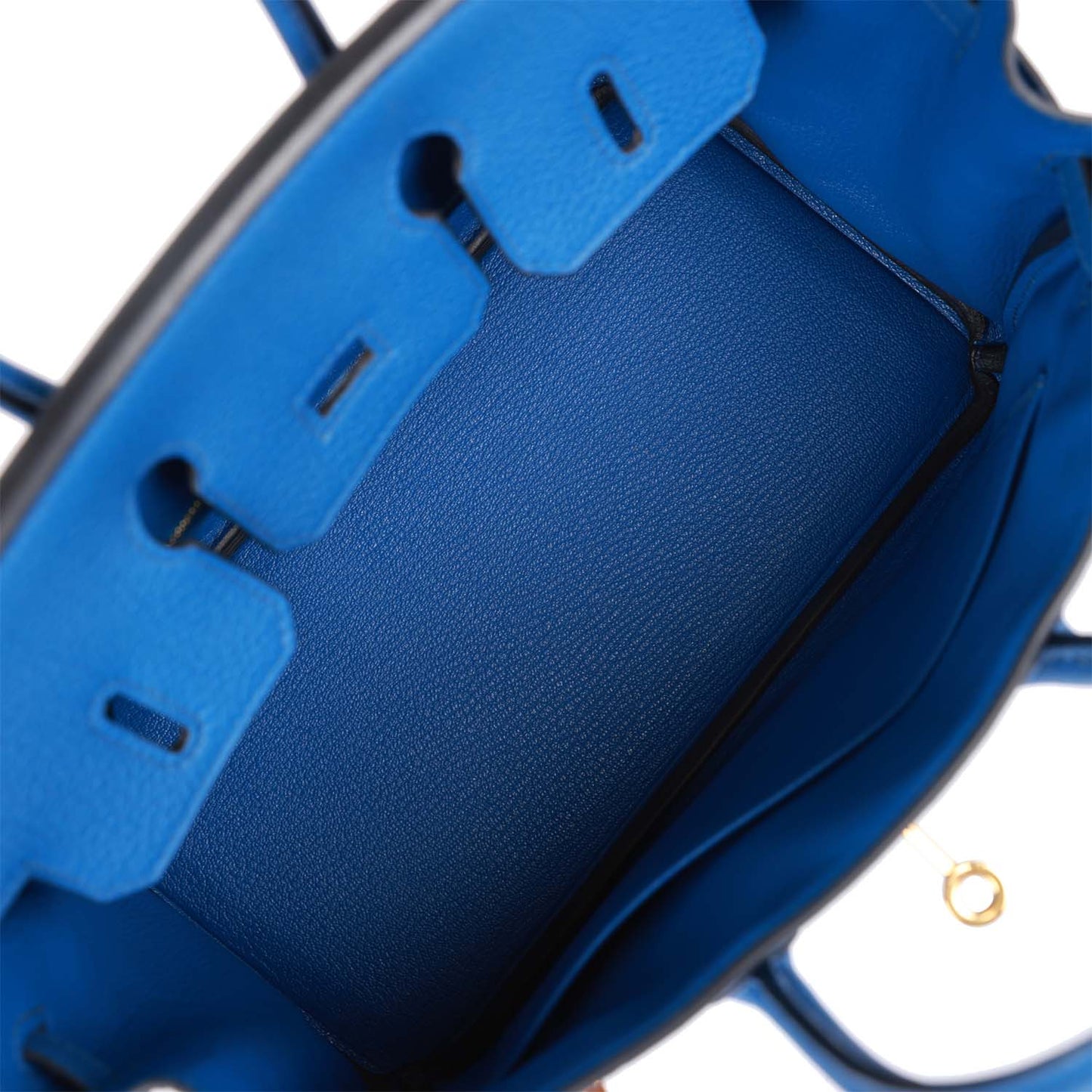 Top Quality Luxury Hermes Birkin 25 Bleu France Togo Gold Hardware