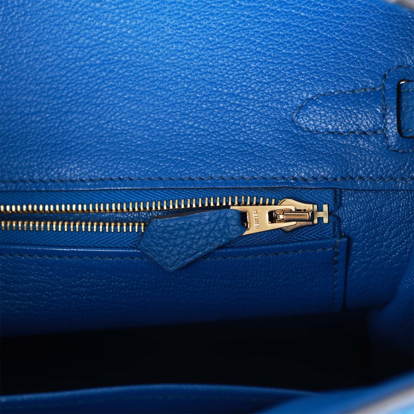 Top Quality Luxury Hermes Birkin 25 Bleu France Togo Gold Hardware