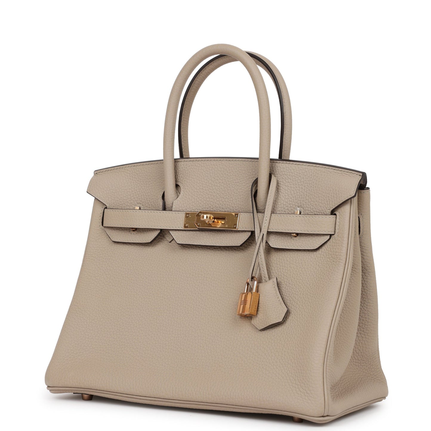 Luxury Hermes Birkin 30 Gris Tourterelle Togo Rose Gold Hardware