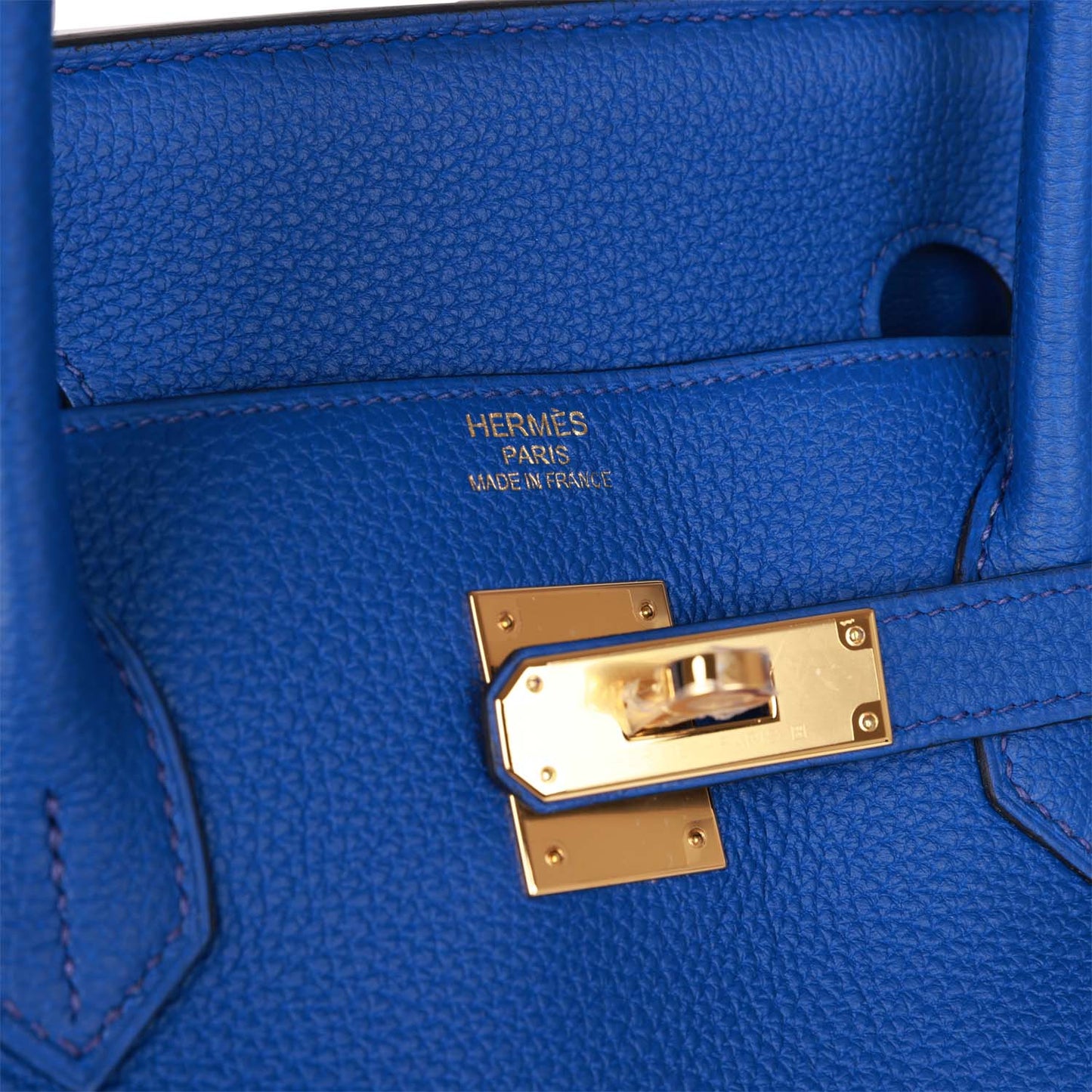 Luxury Hermes Birkin 40 Bleu Royal Togo Gold Hardware
