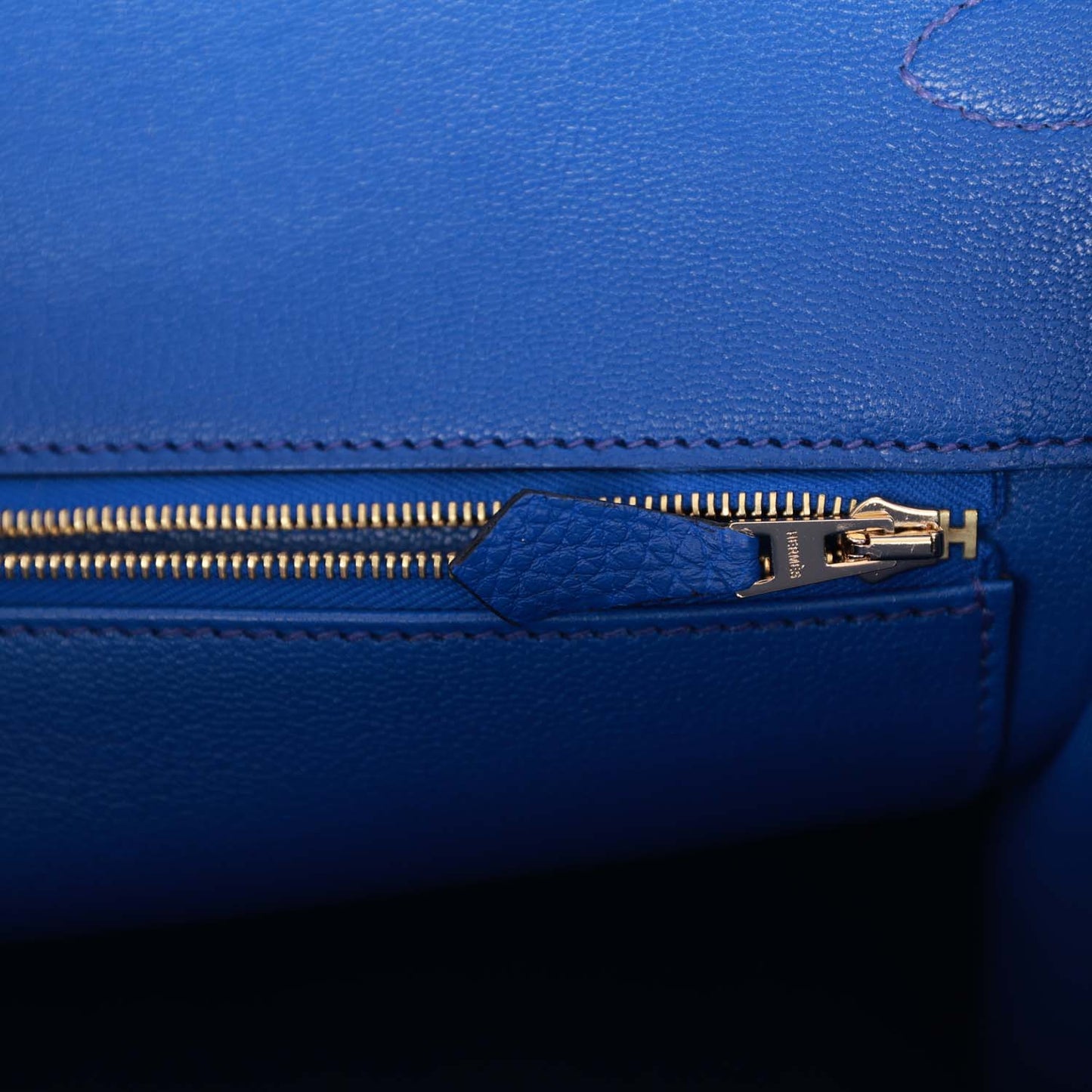 Luxury Hermes Birkin 40 Bleu Royal Togo Gold Hardware