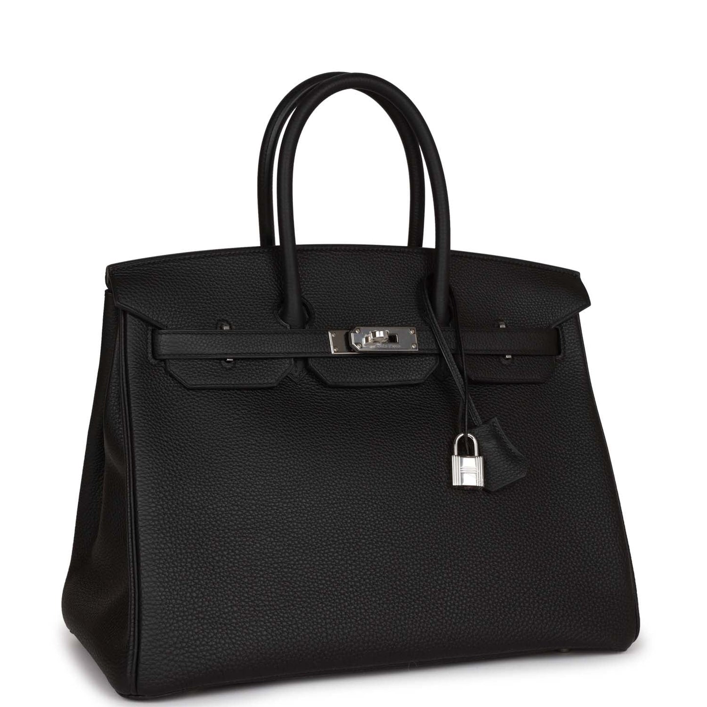 Luxury Hermes Birkin 35 Black Togo Palladium Hardware