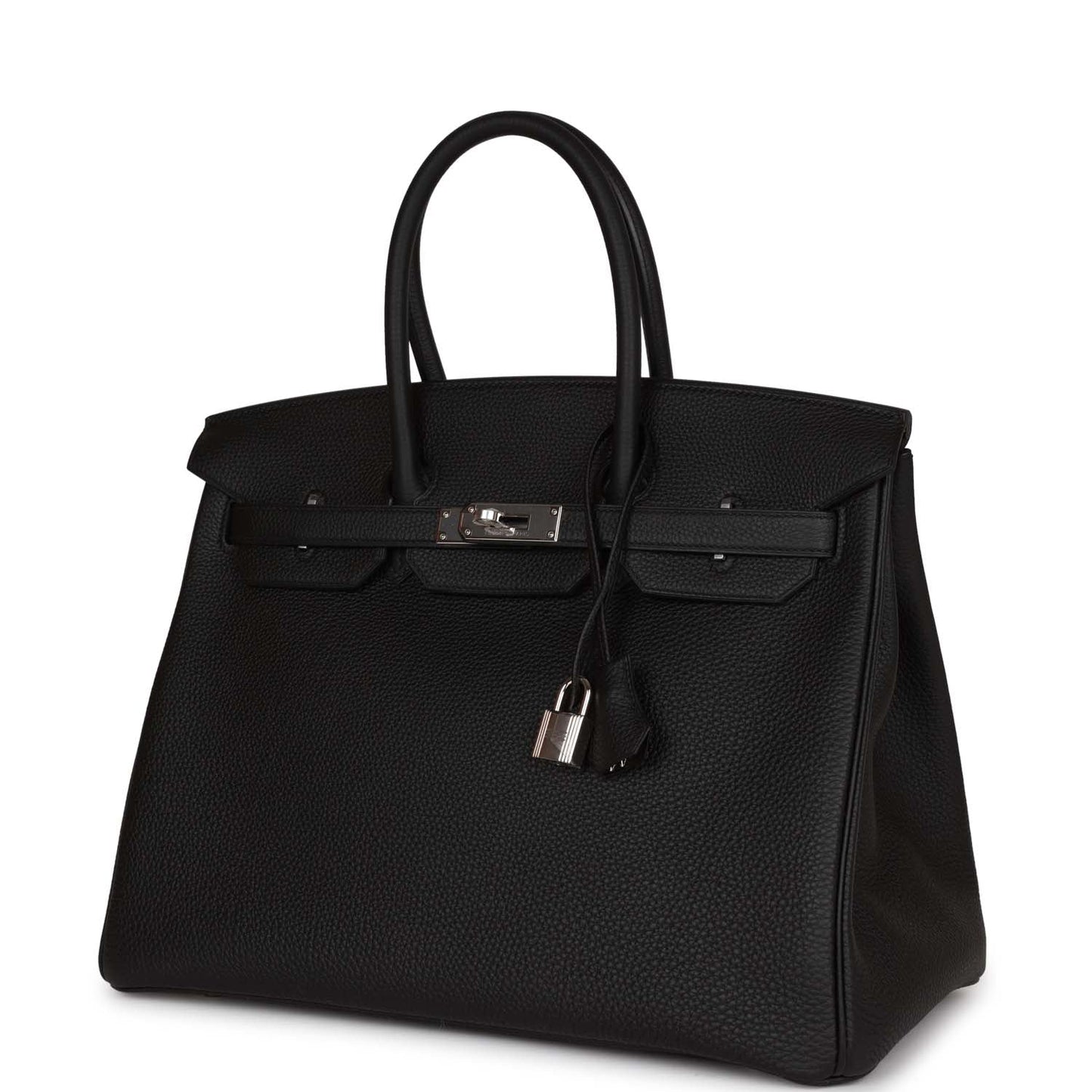 Luxury Hermes Birkin 35 Black Togo Palladium Hardware