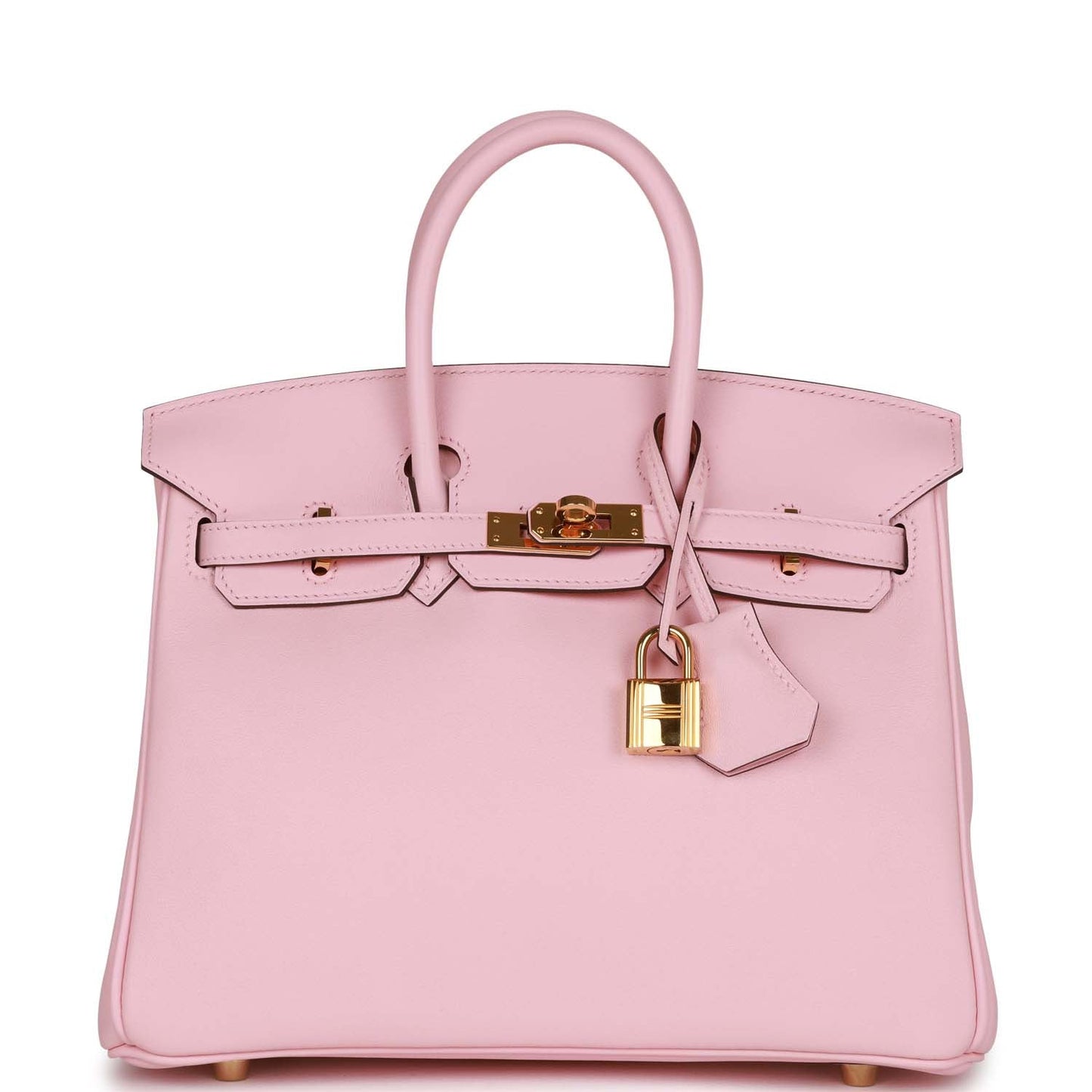 Top Quality Luxury Hermes Birkin 25 Rose Sakura Swift Gold Hardware