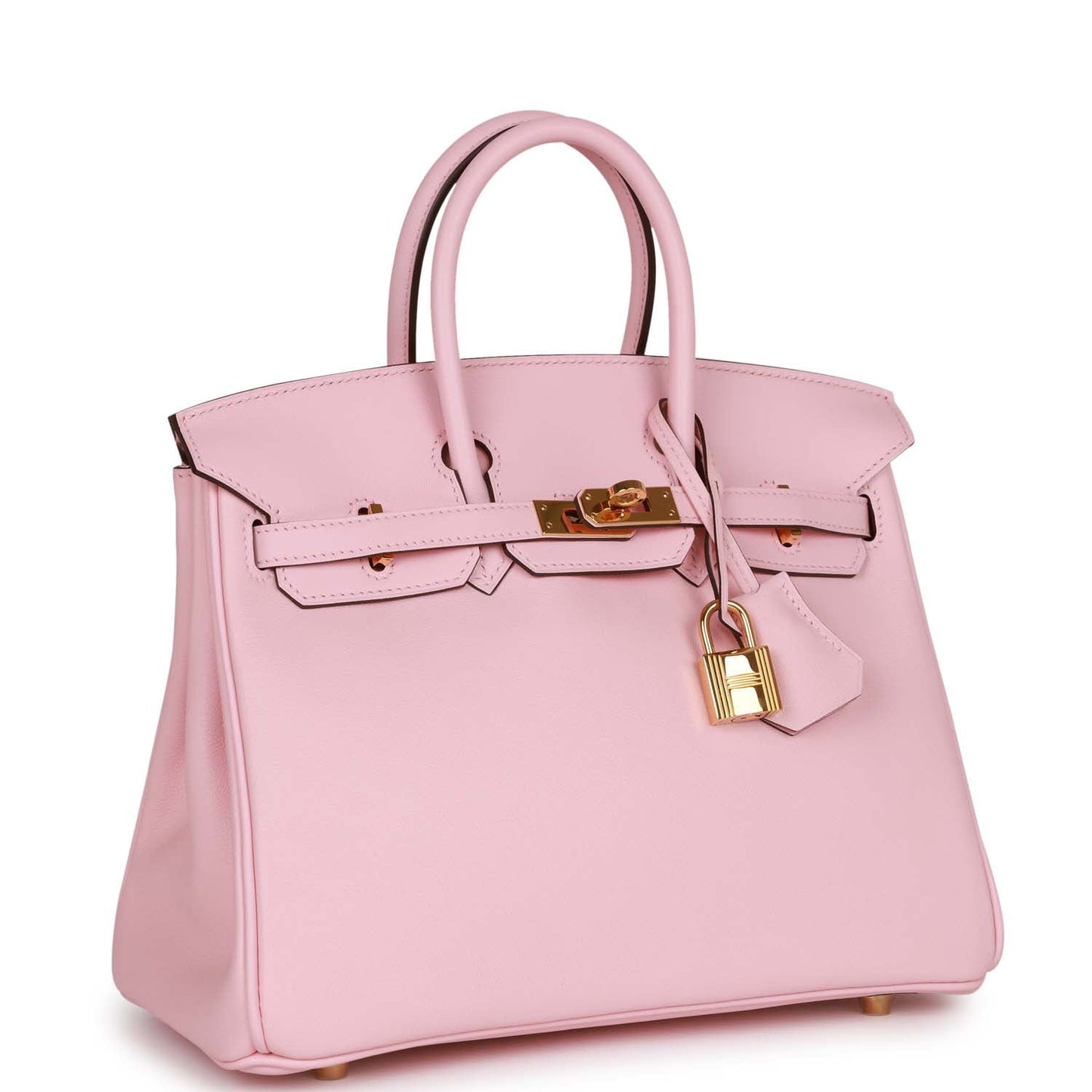 Top Quality Luxury Hermes Birkin 25 Rose Sakura Swift Gold Hardware
