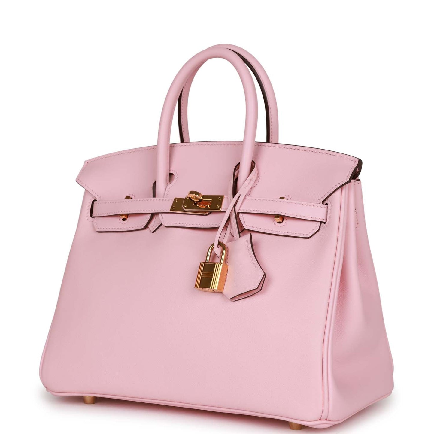 Top Quality Luxury Hermes Birkin 25 Rose Sakura Swift Gold Hardware