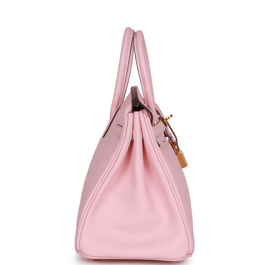 Top Quality Luxury Hermes Birkin 25 Rose Sakura Swift Gold Hardware