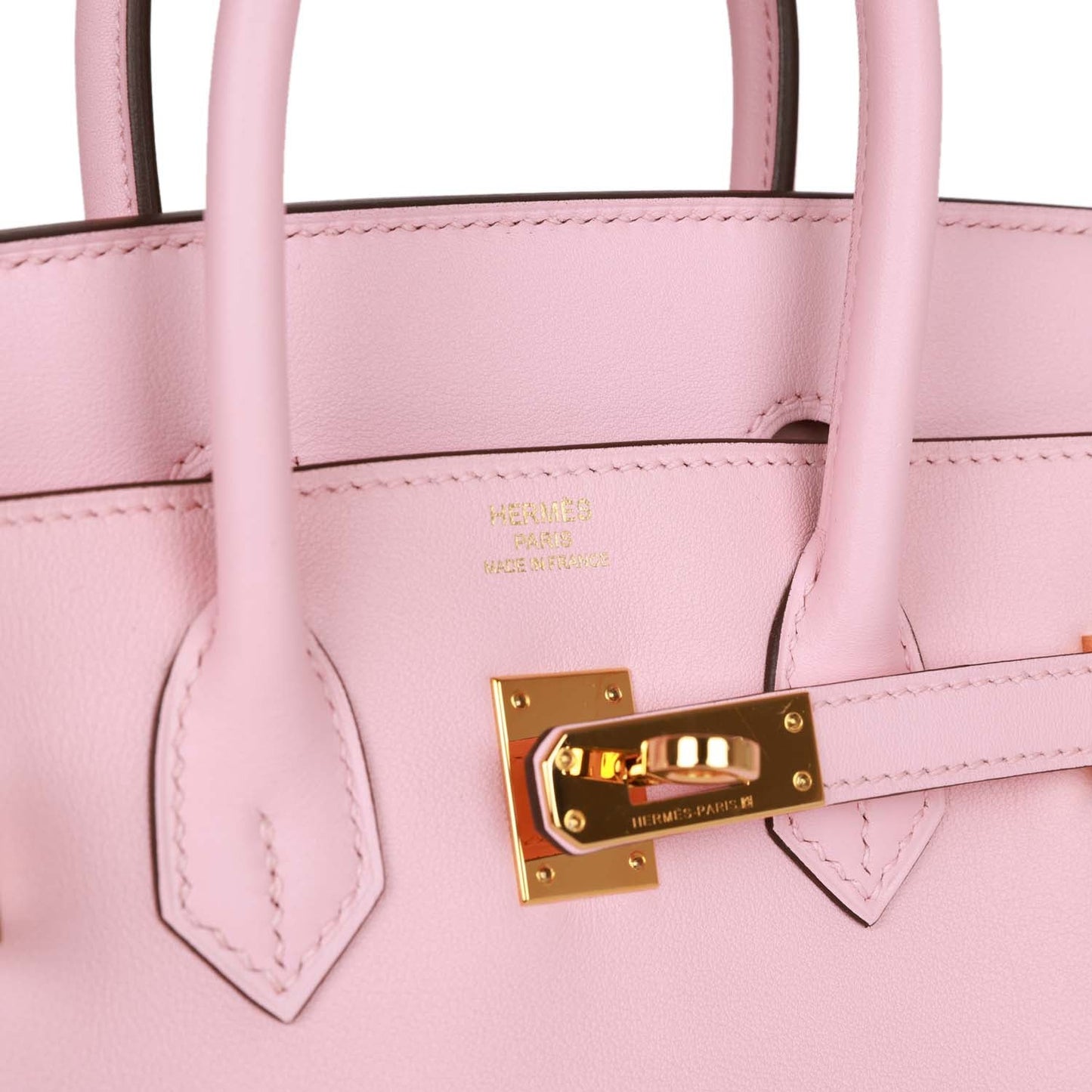 Top Quality Luxury Hermes Birkin 25 Rose Sakura Swift Gold Hardware