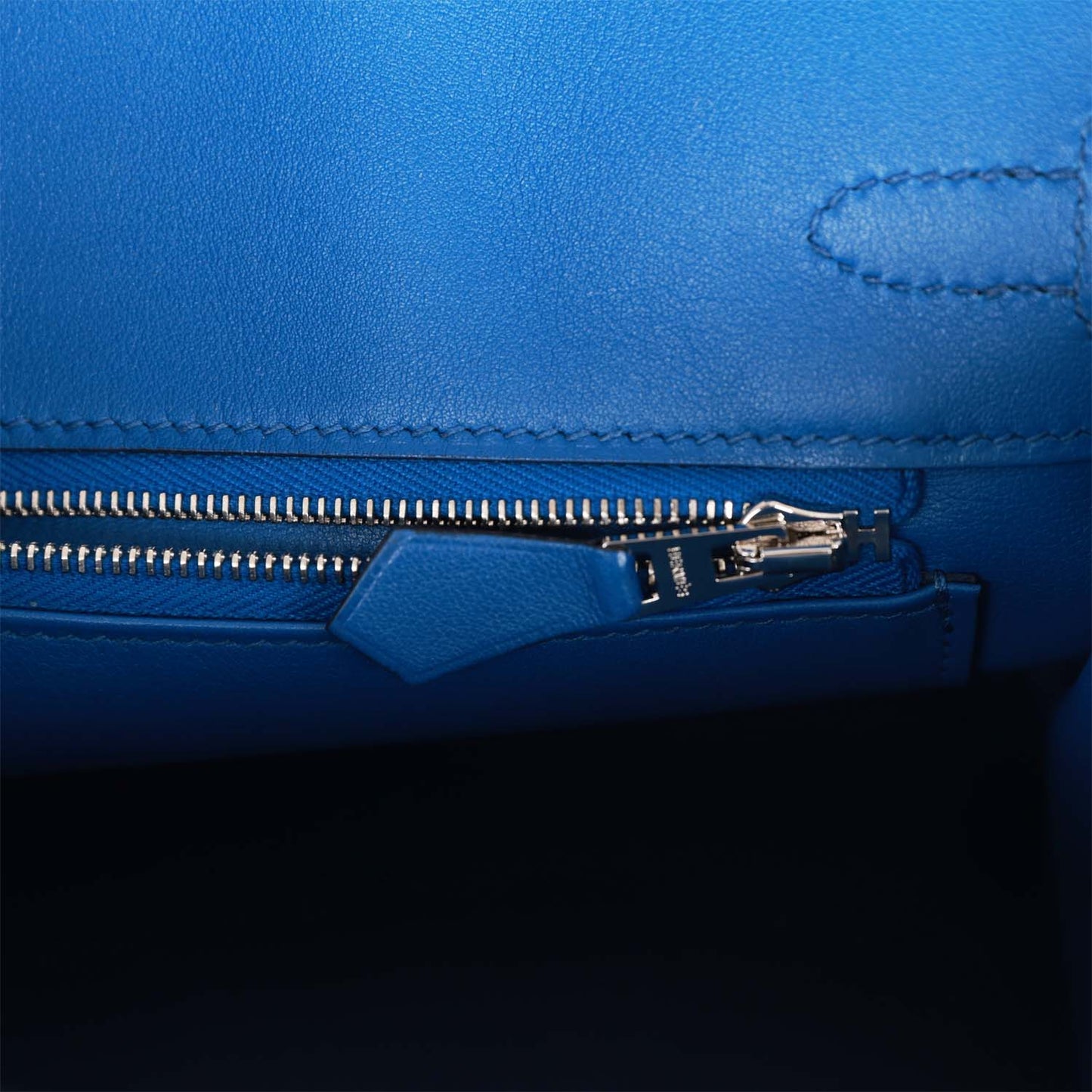 Luxury Hermes Birkin 25 Bleu Bill Toile H and Bleu France Swift Swift Palladium Hardware