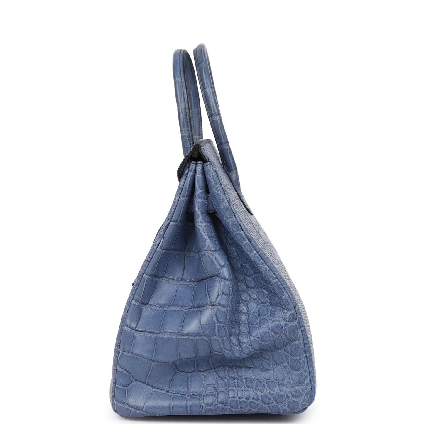 Top Quality Luxury Hermes Birkin 35 Bleu Brighton Matte Alligator Palladium Hardware