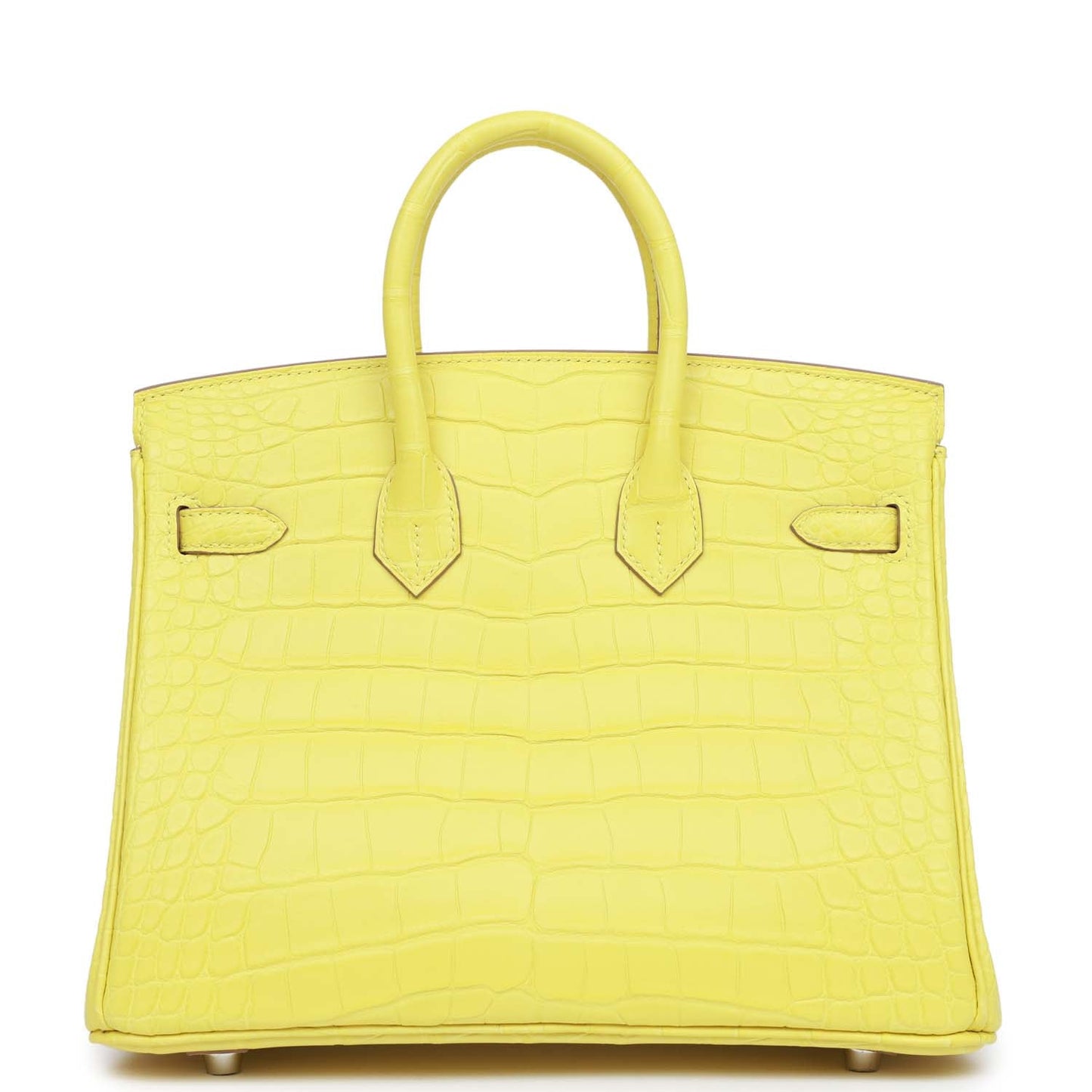 Luxury Hermes Birkin 25 Lime Matte Alligator Palladium Hardware