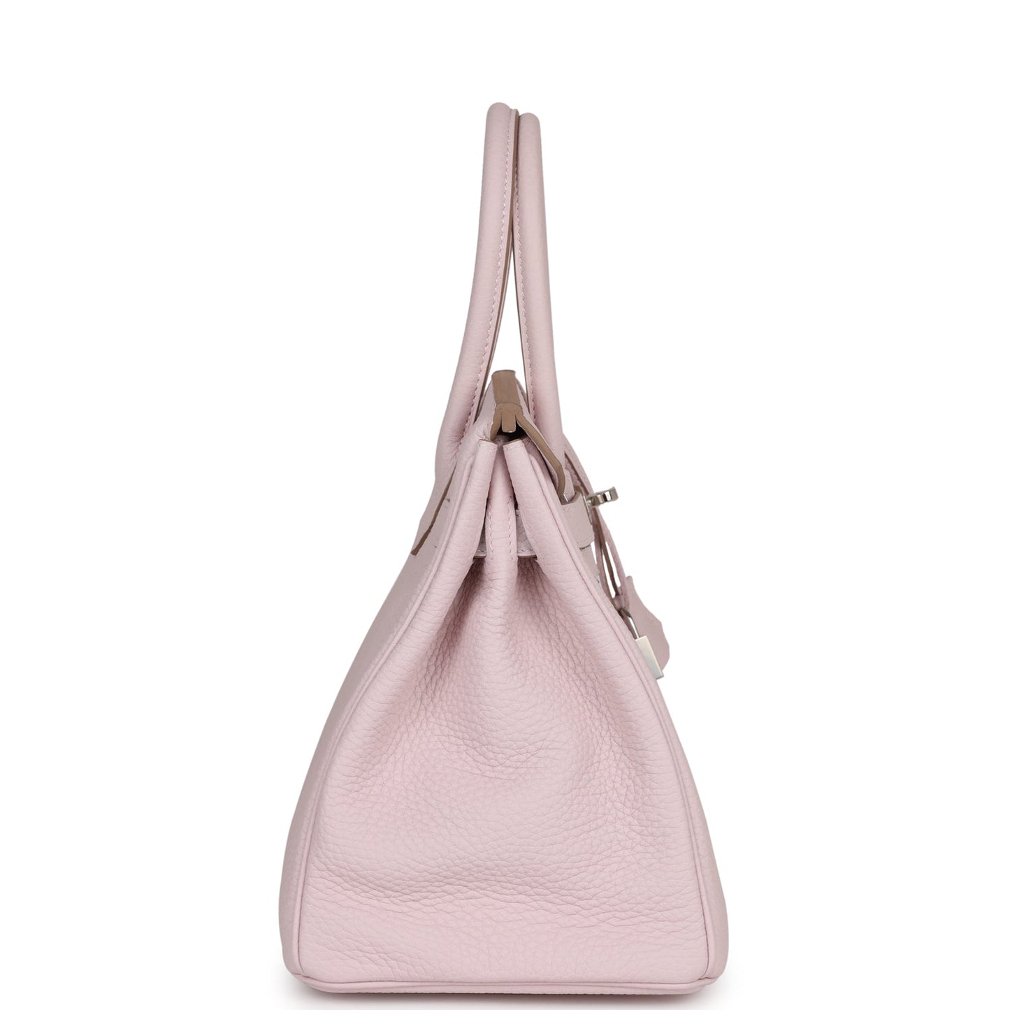 Luxury Hermes Birkin 30 Mauve Pale Clemence Palladium Hardware
