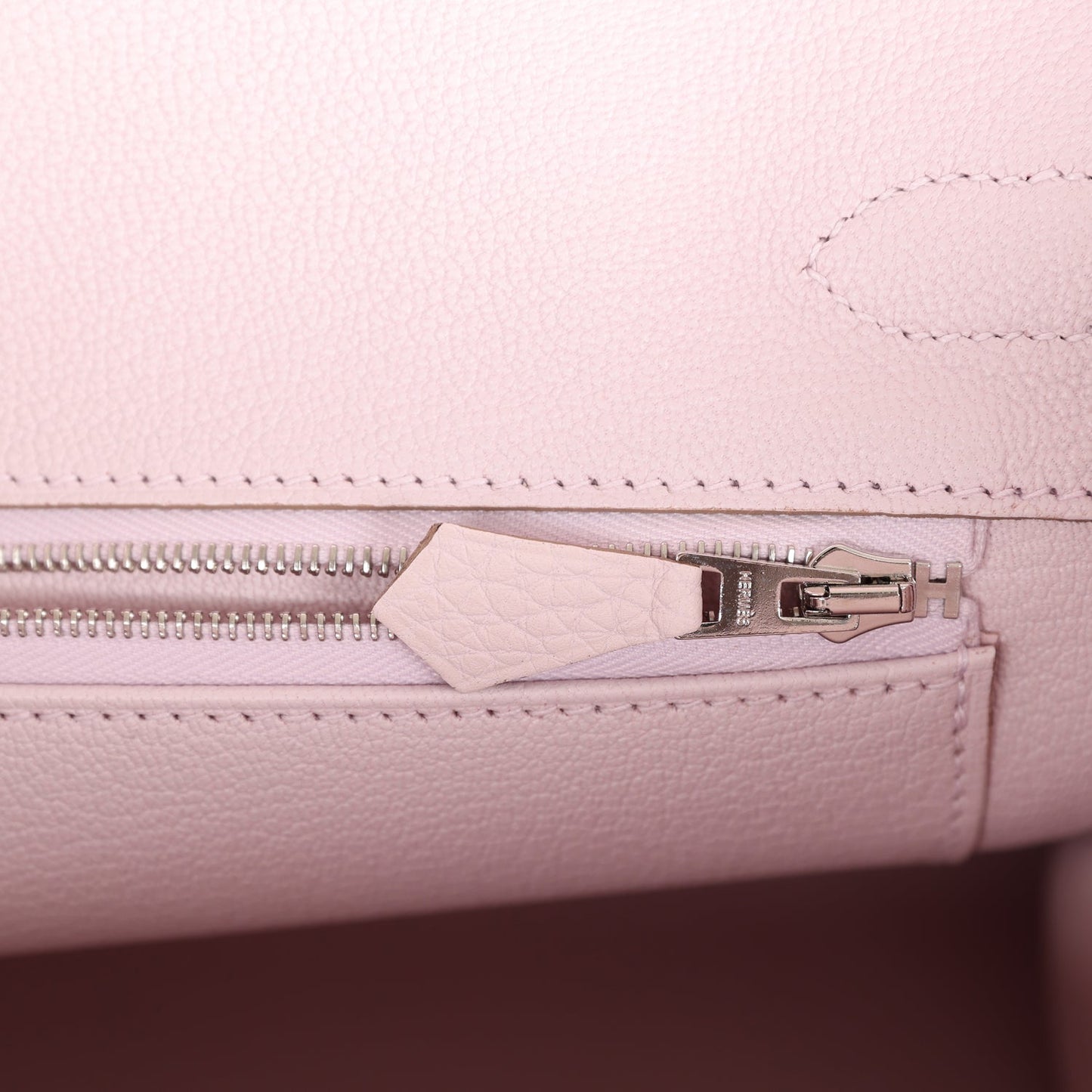 Luxury Hermes Birkin 30 Mauve Pale Clemence Palladium Hardware