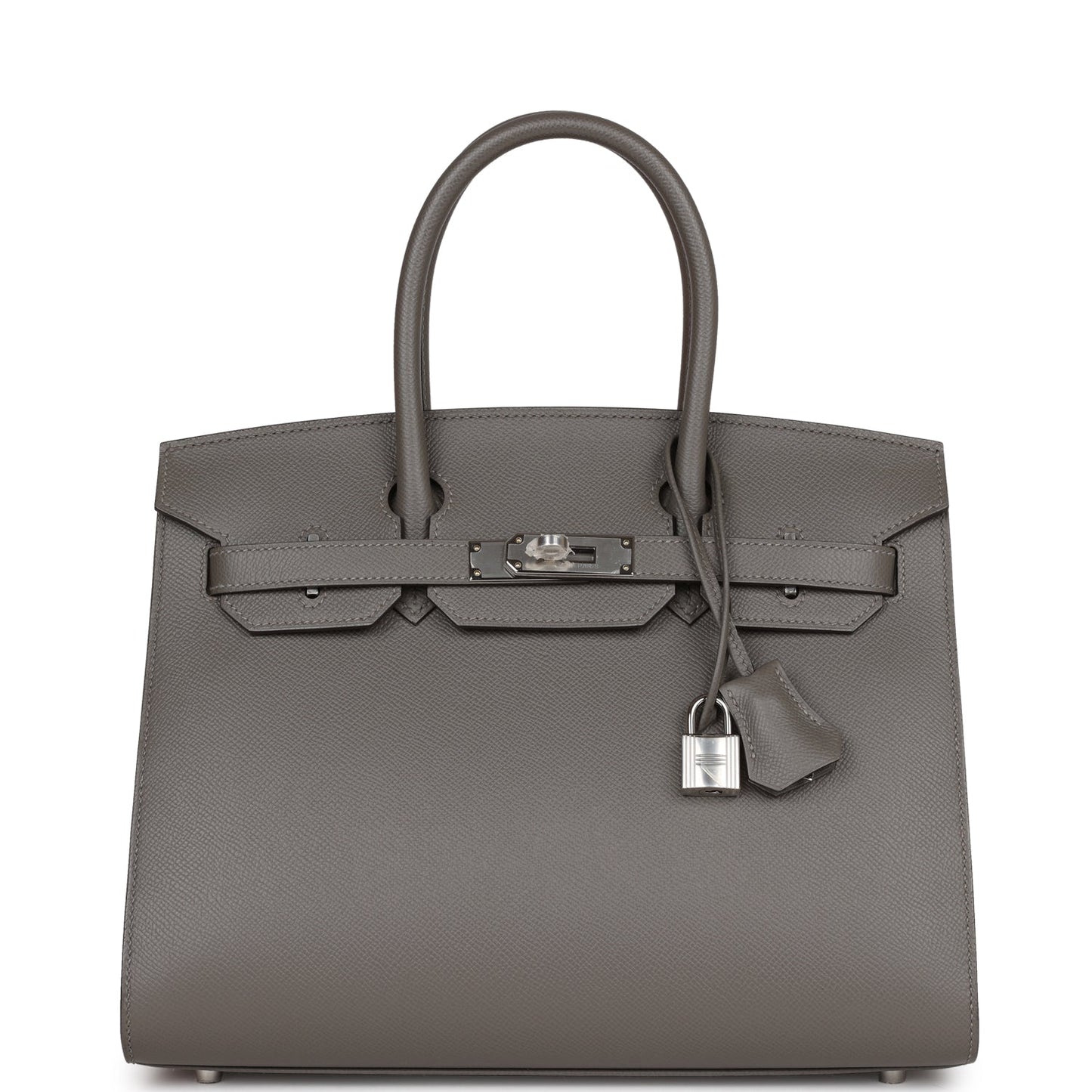 Luxury Hermes Birkin Sellier 30 Gris Meyer Epsom Palladium Hardware
