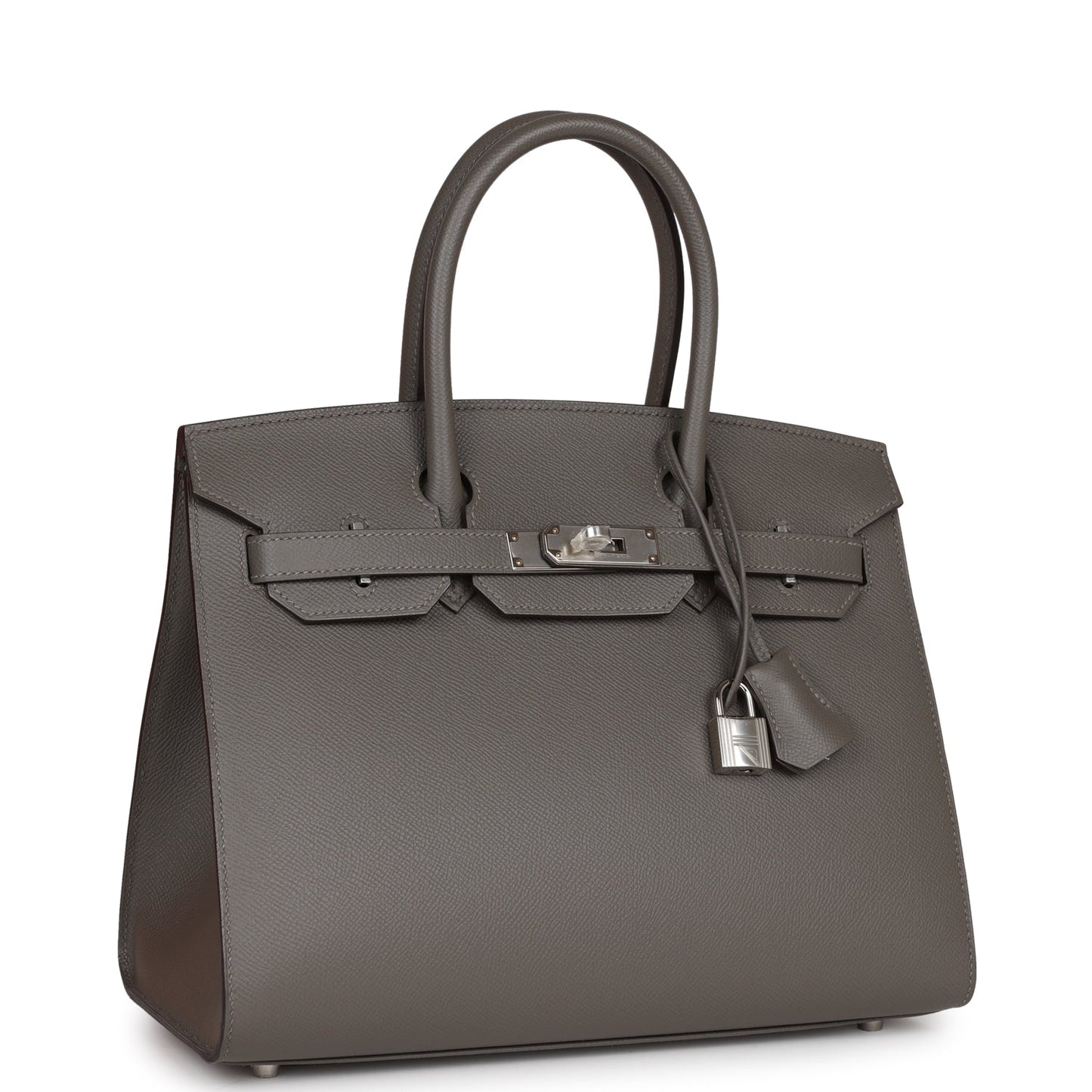 Luxury Hermes Birkin Sellier 30 Gris Meyer Epsom Palladium Hardware