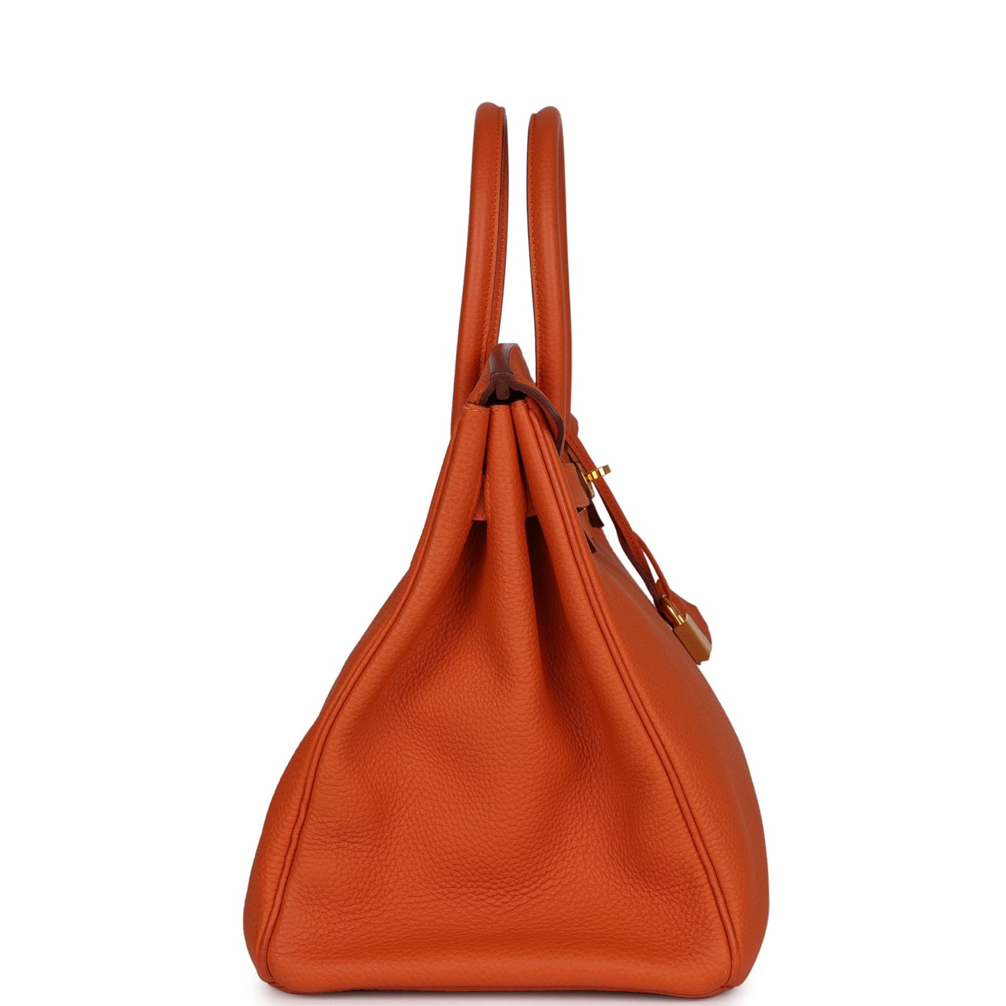 Top Quality Luxury Hermes Birkin 35 Orange H Clemence Gold Hardware