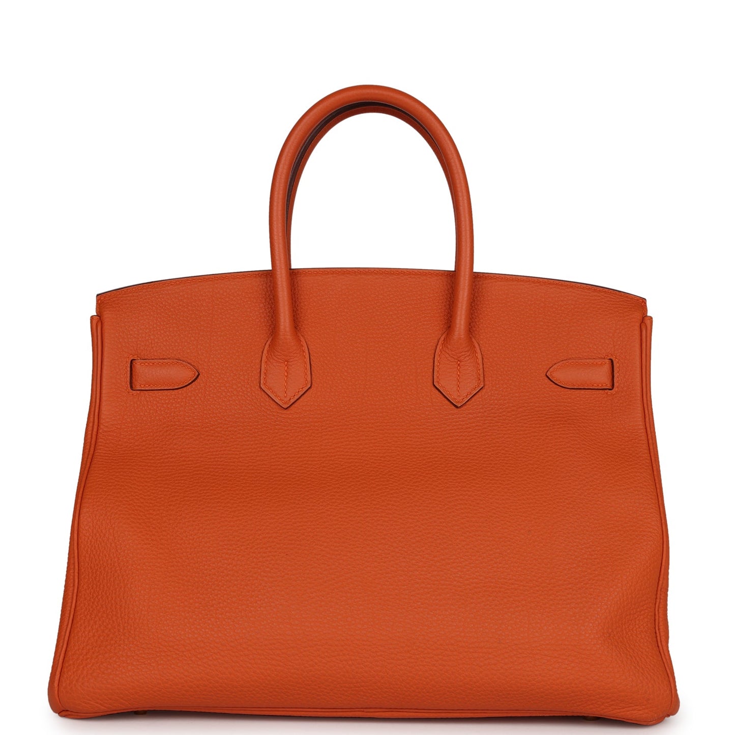 Top Quality Luxury Hermes Birkin 35 Orange H Clemence Gold Hardware
