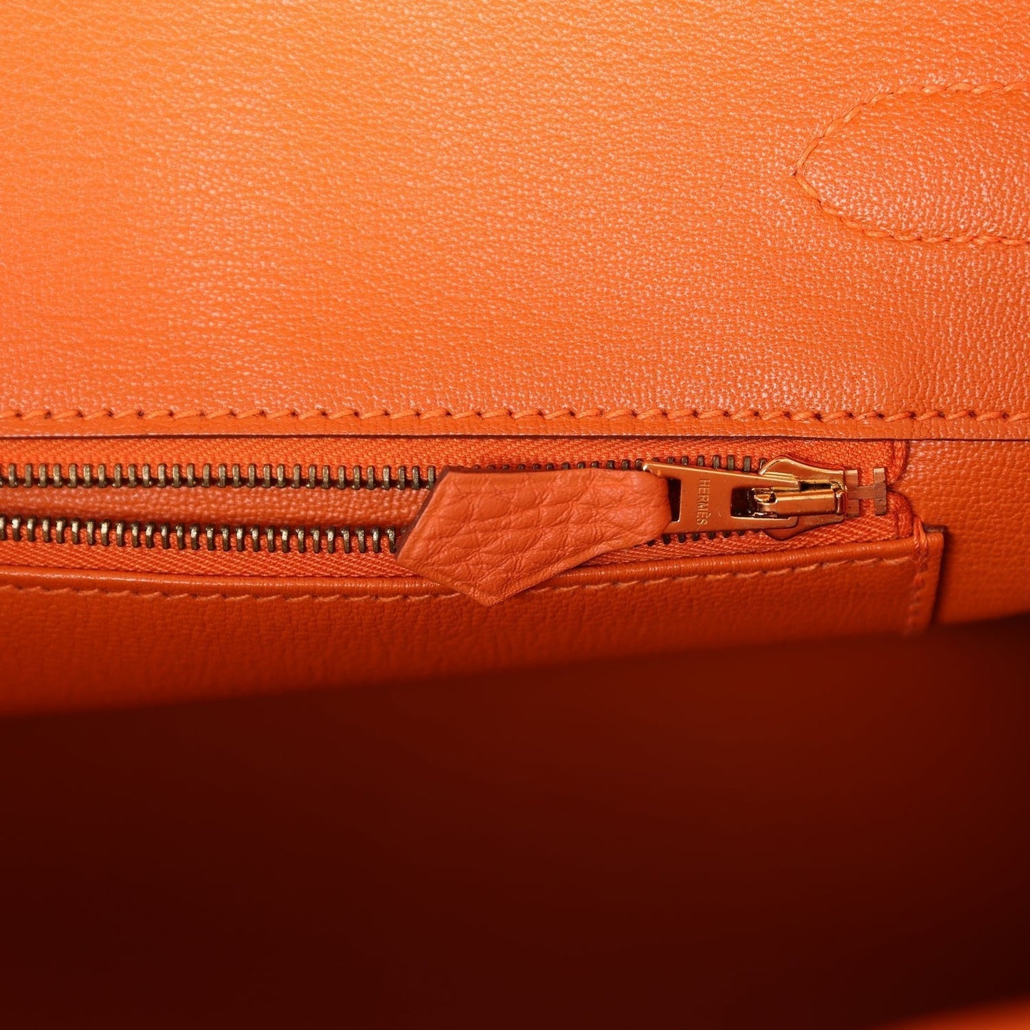 Top Quality Luxury Hermes Birkin 35 Orange H Clemence Gold Hardware