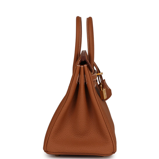 Luxury Hermes Birkin 25 Gold Togo Gold Hardware