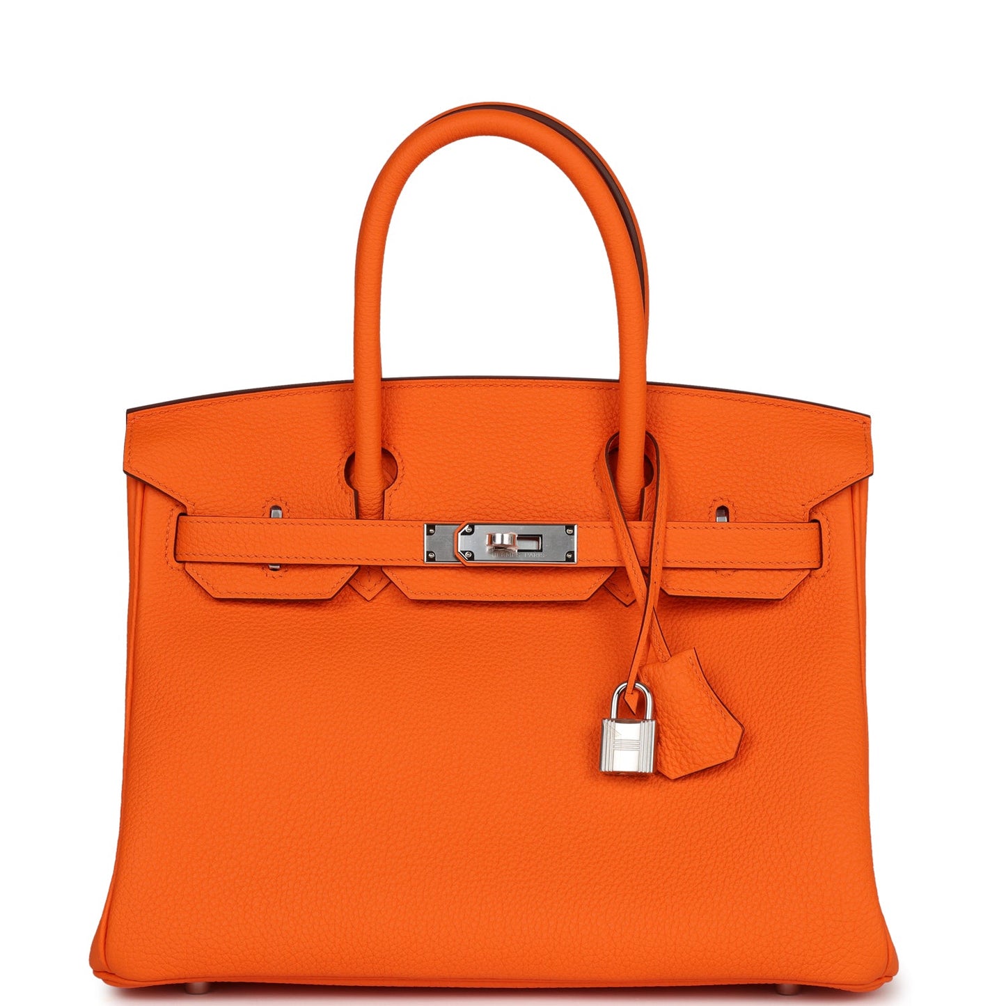 Luxury Hermes Birkin 30 Orange Minium Togo Palladium Hardware