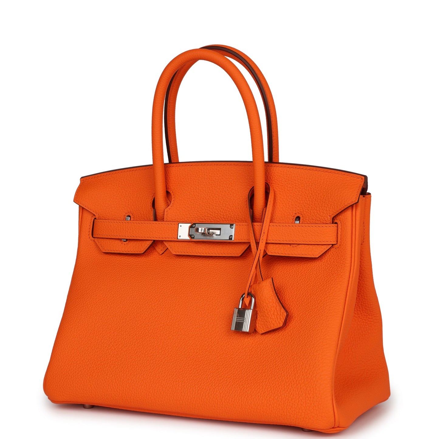 Luxury Hermes Birkin 30 Orange Minium Togo Palladium Hardware