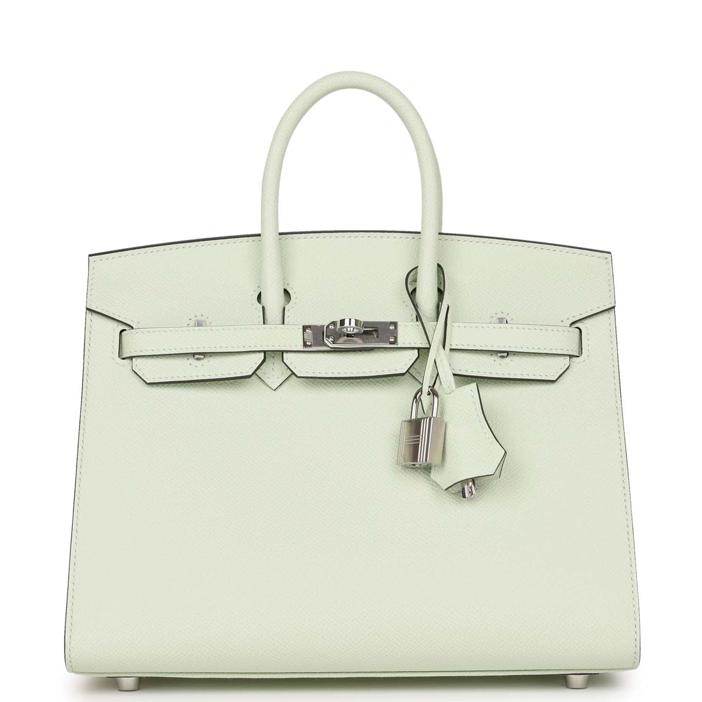 Luxury Hermes Birkin Sellier 25 Vert Fizz Epsom Palladium Hardware