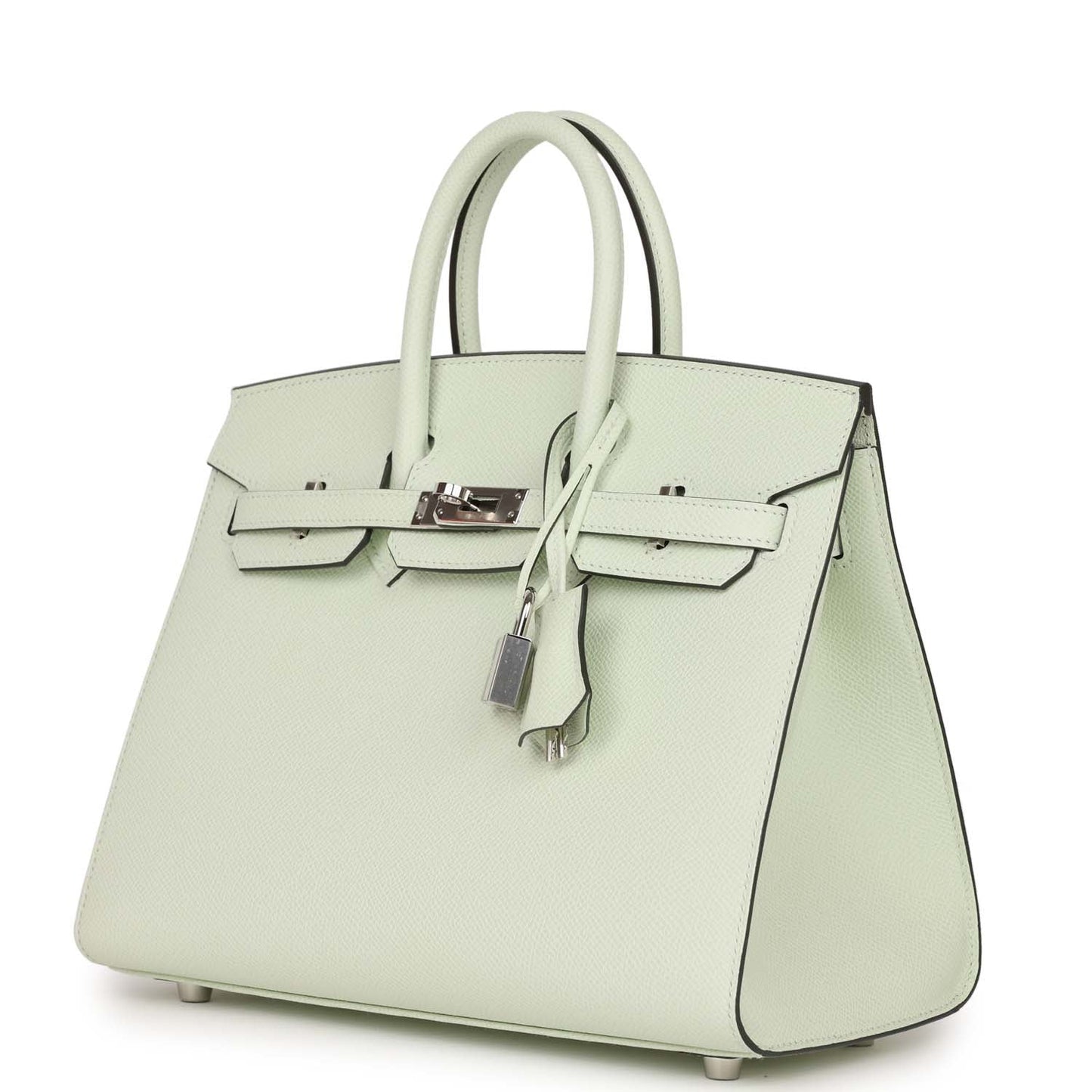 Luxury Hermes Birkin Sellier 25 Vert Fizz Epsom Palladium Hardware