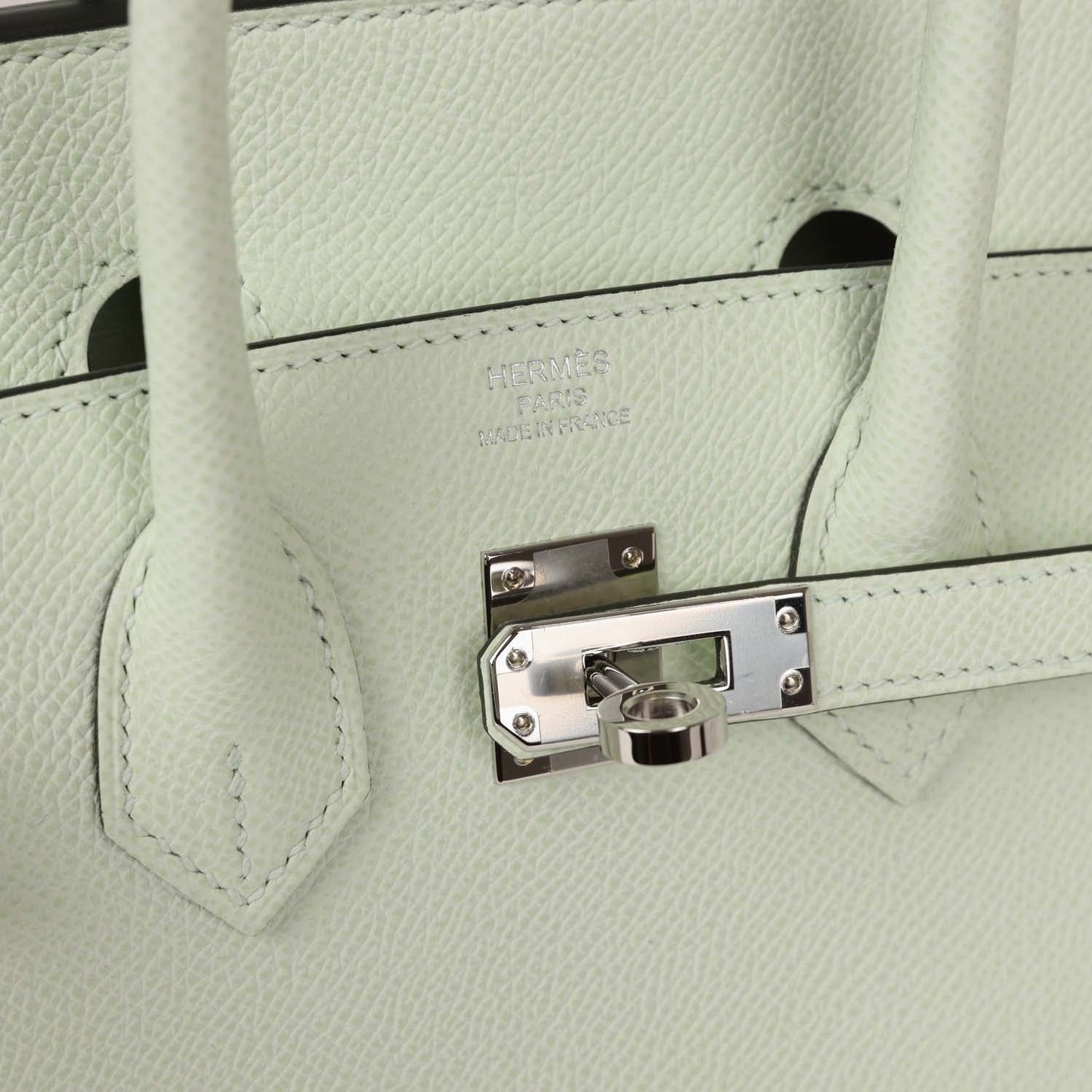 Luxury Hermes Birkin Sellier 25 Vert Fizz Epsom Palladium Hardware