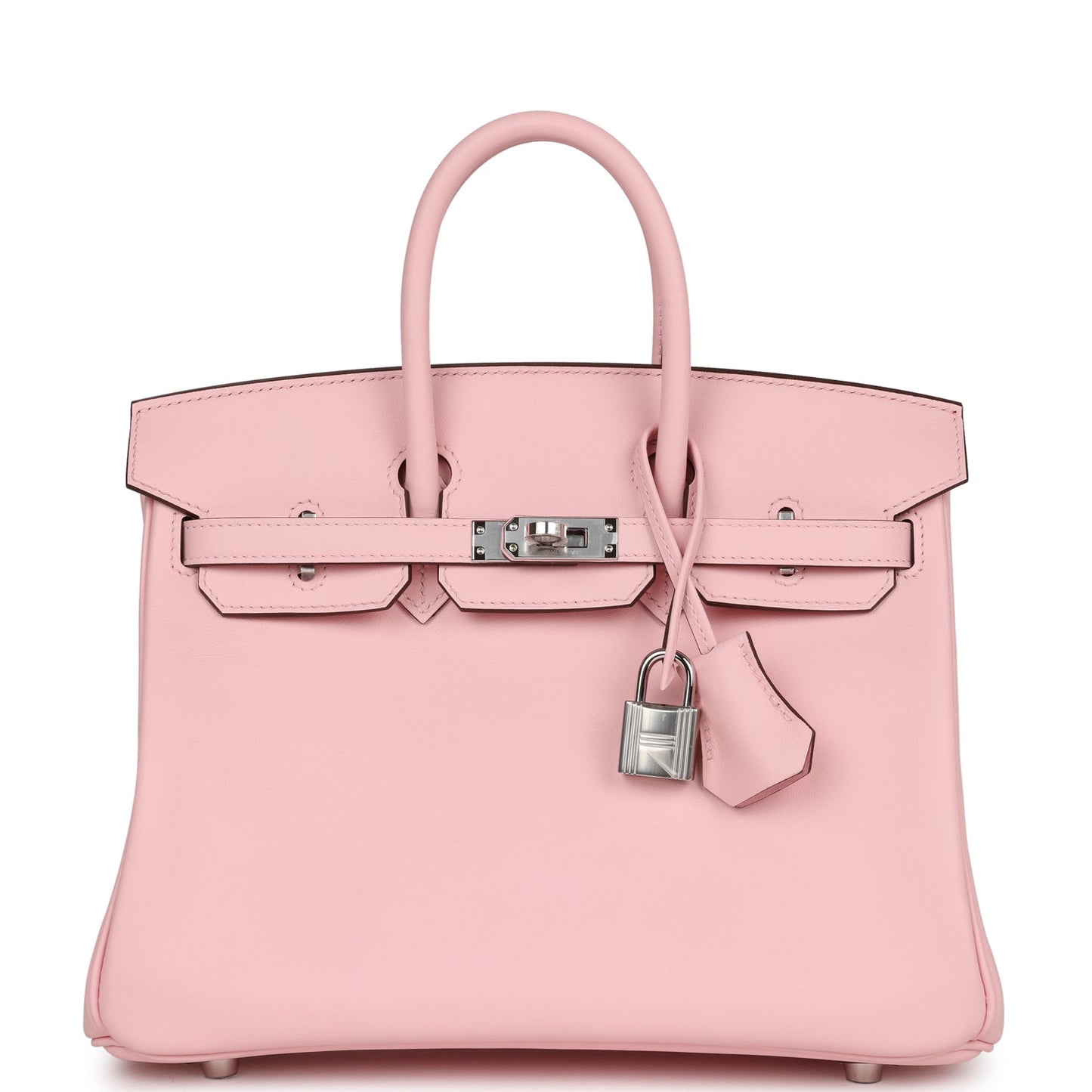 Luxury Hermes Birkin 25 Rose Sakura Swift Palladium Hardware