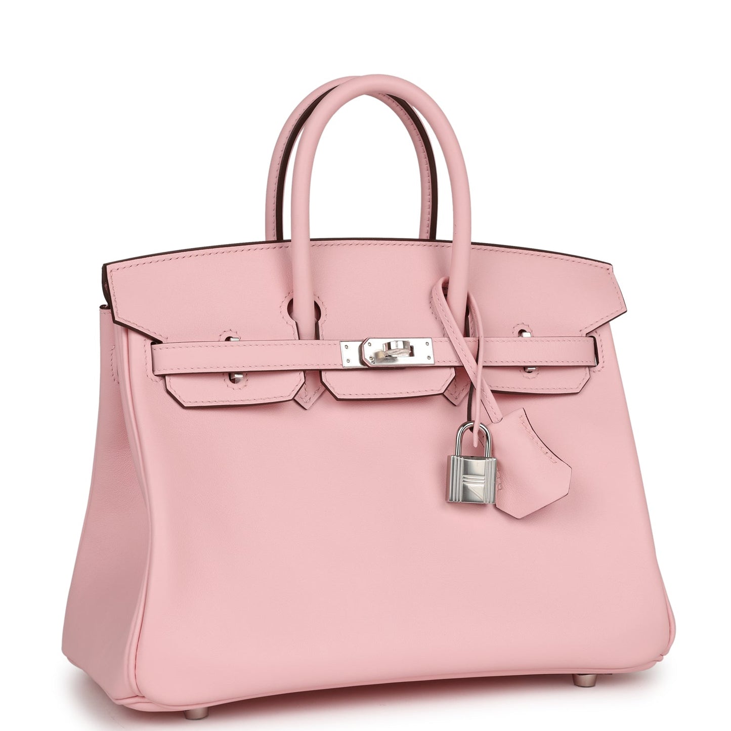 Luxury Hermes Birkin 25 Rose Sakura Swift Palladium Hardware