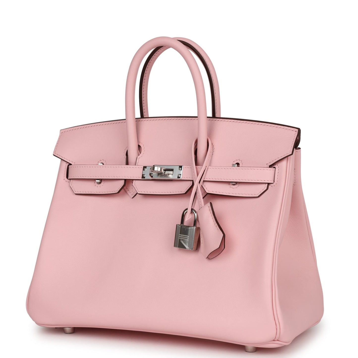 Luxury Hermes Birkin 25 Rose Sakura Swift Palladium Hardware