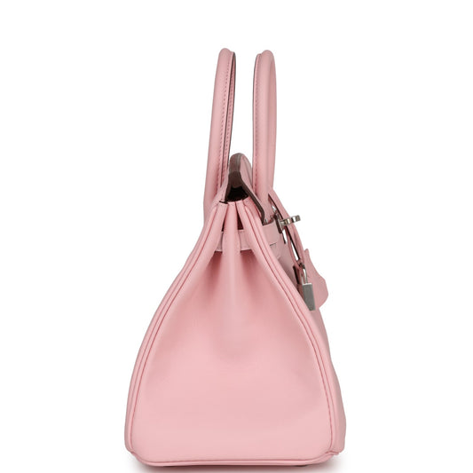Luxury Hermes Birkin 25 Rose Sakura Swift Palladium Hardware