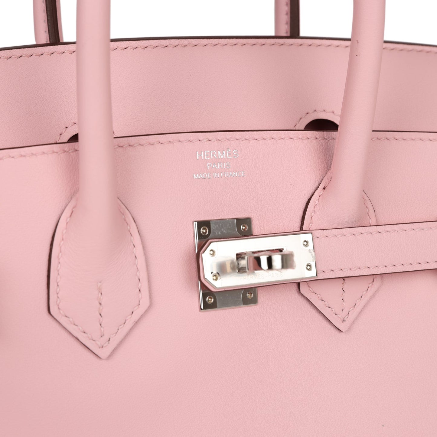 Luxury Hermes Birkin 25 Rose Sakura Swift Palladium Hardware