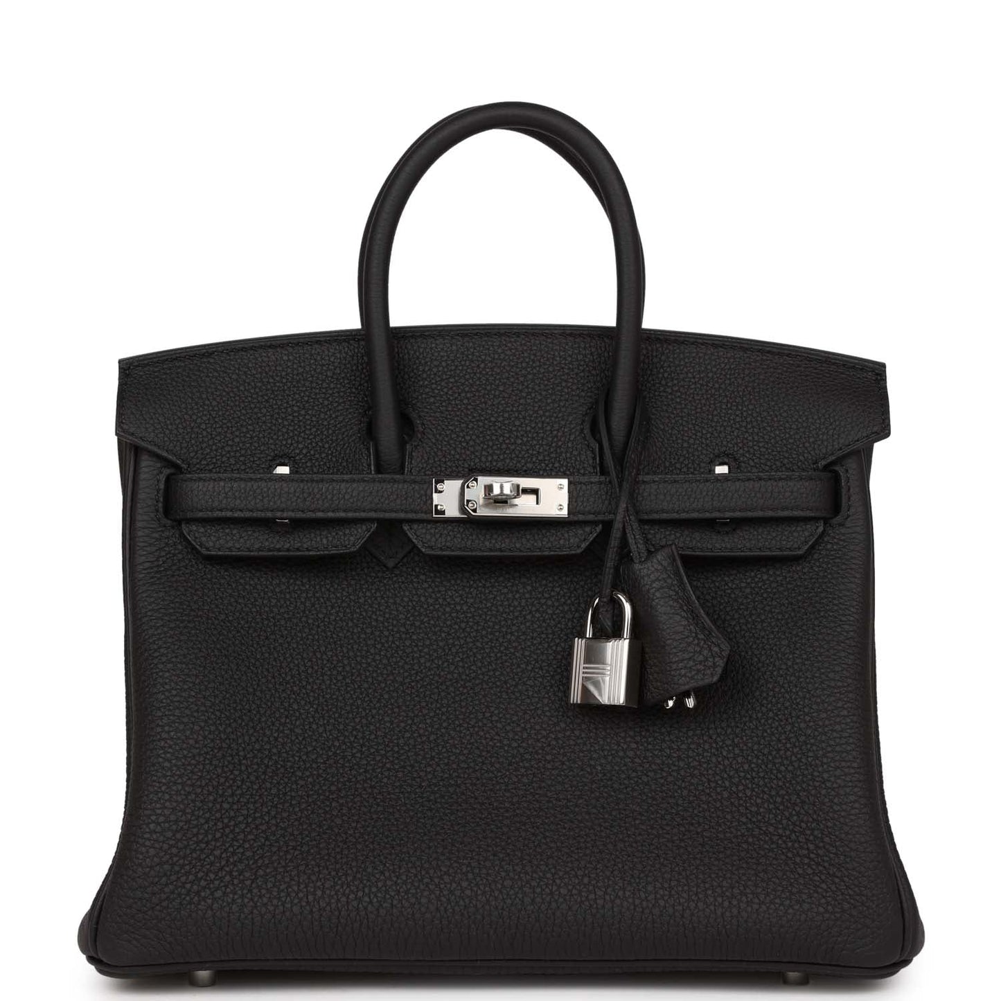 Luxury Hermes Birkin 25 Black Togo Palladium Hardware