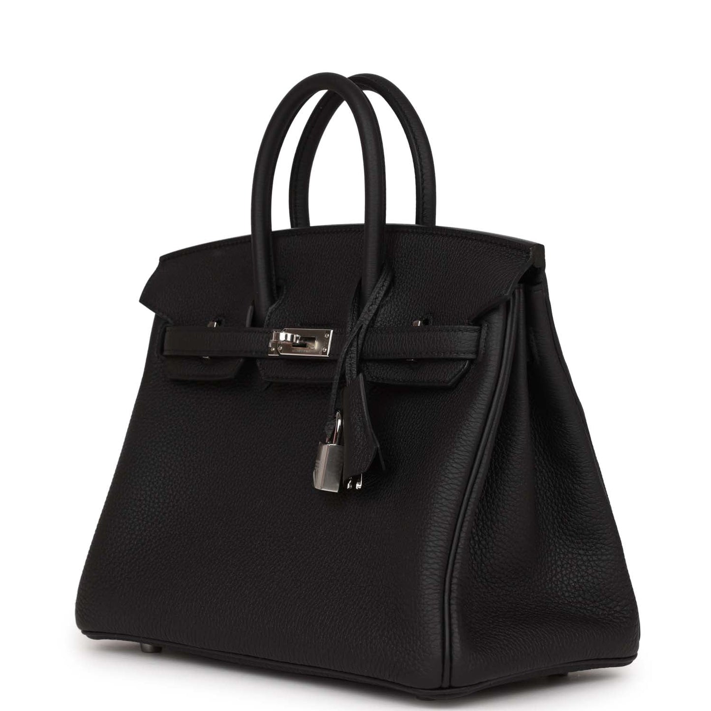 Luxury Hermes Birkin 25 Black Togo Palladium Hardware