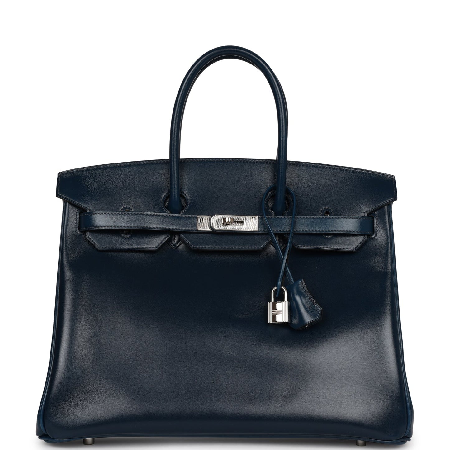 Top Quality Luxury Hermes Birkin 35 Bleu De Prusse Box Calf Guilloché Palladium Hardware