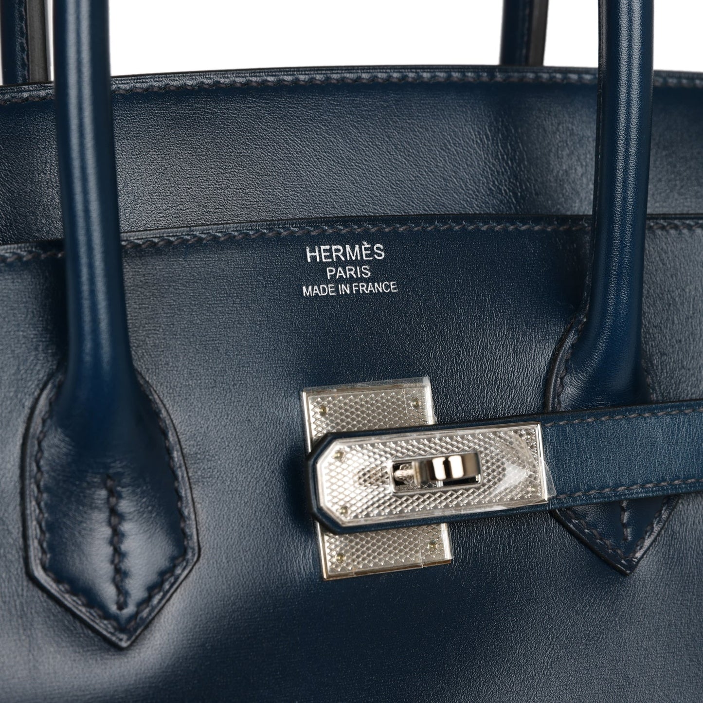 Top Quality Luxury Hermes Birkin 35 Bleu De Prusse Box Calf Guilloché Palladium Hardware