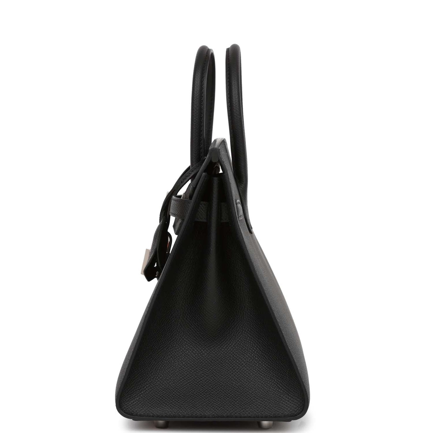 Luxury Hermes Birkin Sellier 25 Black Epsom Palladium Hardware