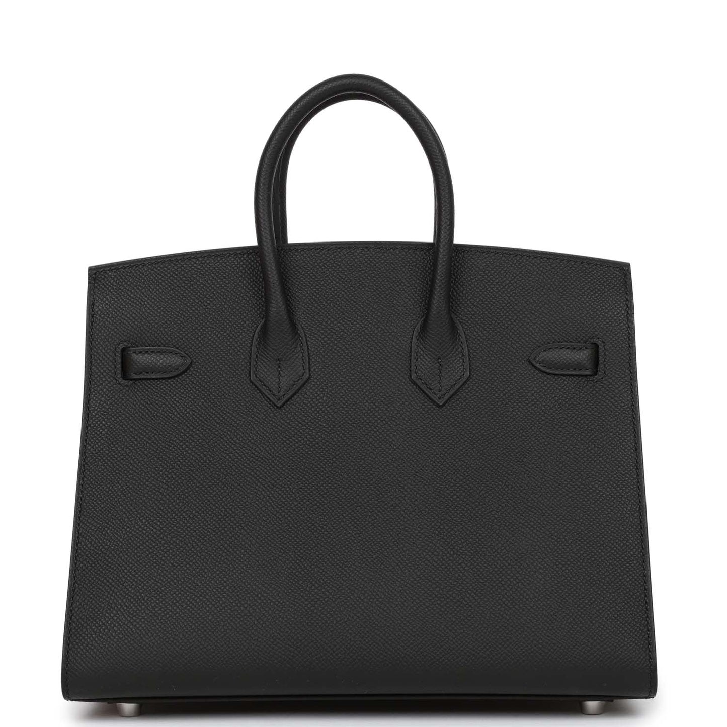 Luxury Hermes Birkin Sellier 25 Black Epsom Palladium Hardware