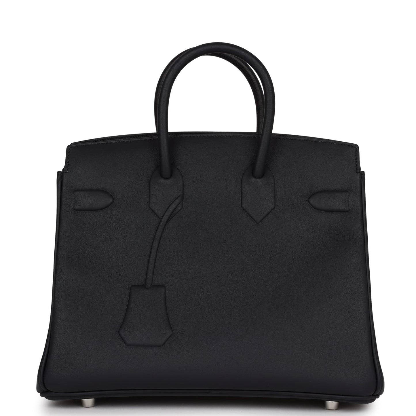 Luxury Hermes Birkin Shadow 25 Caban Swift Palladium Hardware