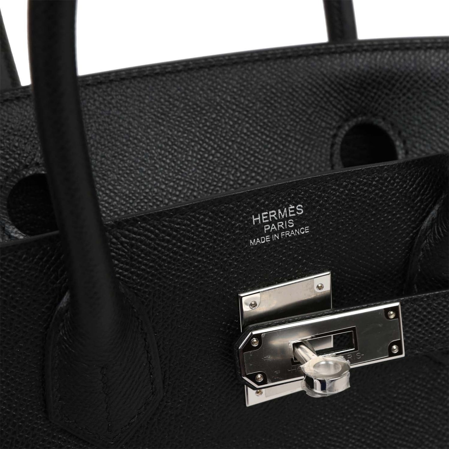 Luxury Hermes Birkin 30 Black Epsom Palladium Hardware