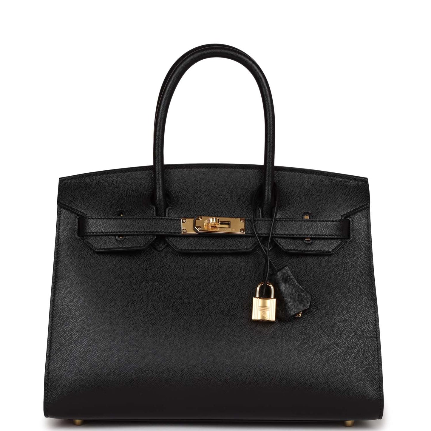 Luxury Hermes Birkin Sellier 30 Black Madame Gold Hardware
