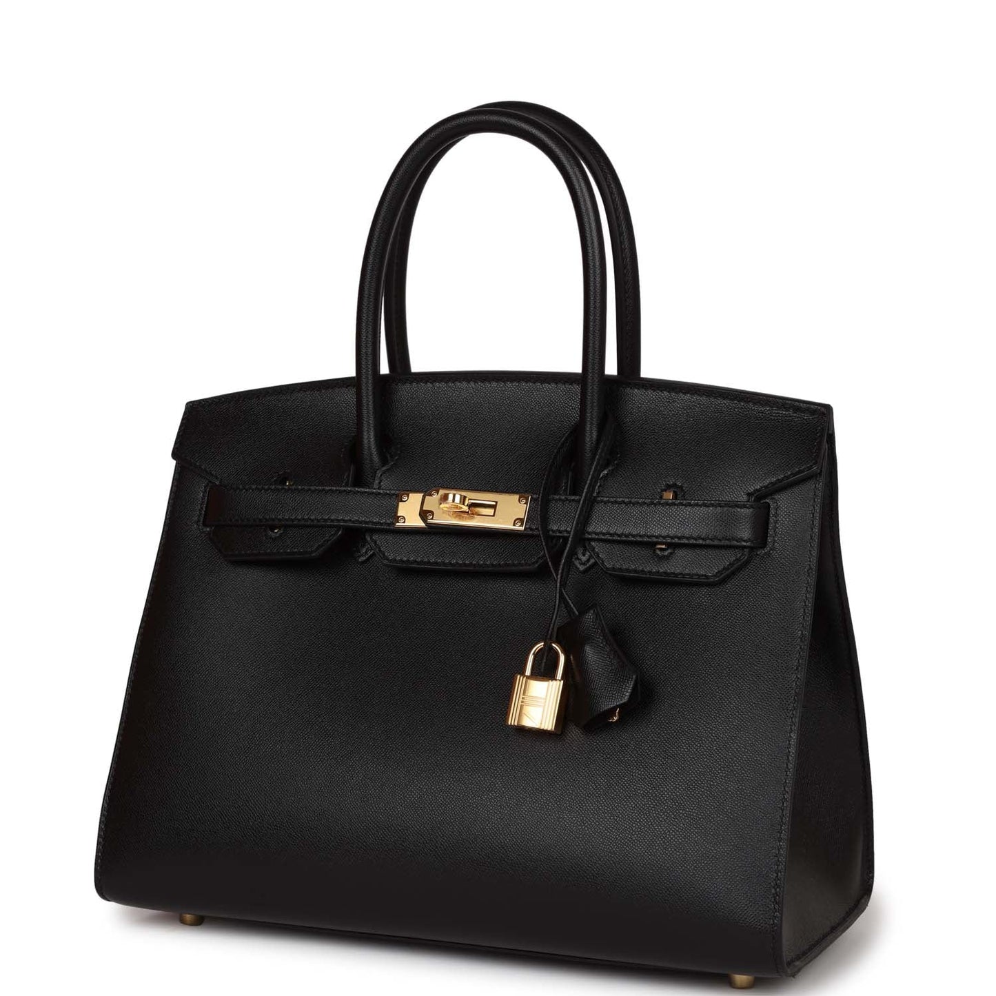 Luxury Hermes Birkin Sellier 30 Black Madame Gold Hardware