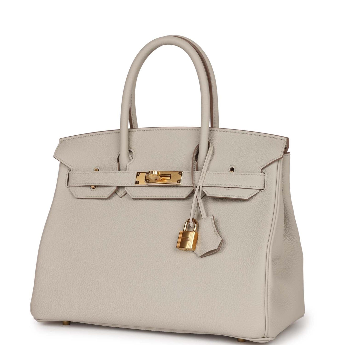 Luxury Hermes Birkin 30 Beton Togo Gold Hardware