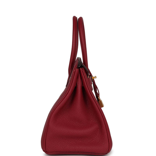 Luxury Hermes Birkin 30 Rouge Grenat Togo Gold Hardware
