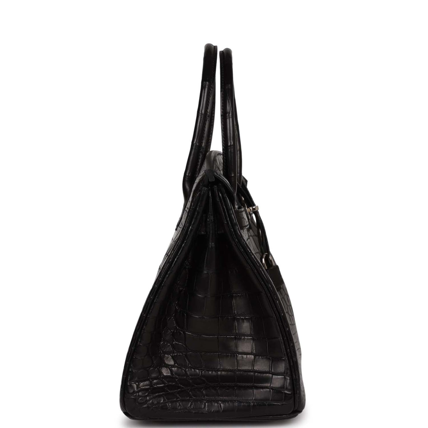 Top Quality Luxury Hermes Birkin 30cm Black Matte Niloticus Crocodile Palladium Hardware