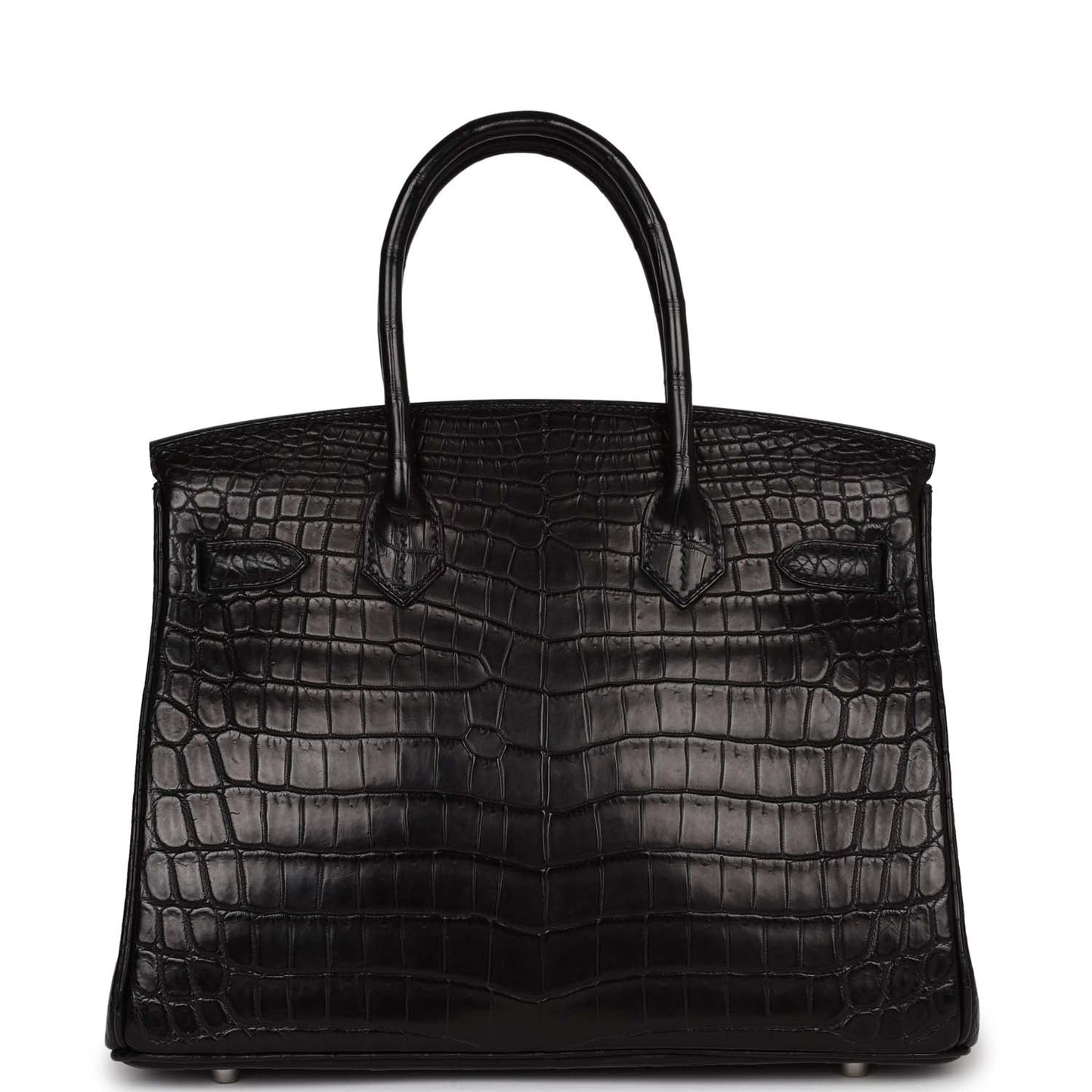 Top Quality Luxury Hermes Birkin 30cm Black Matte Niloticus Crocodile Palladium Hardware