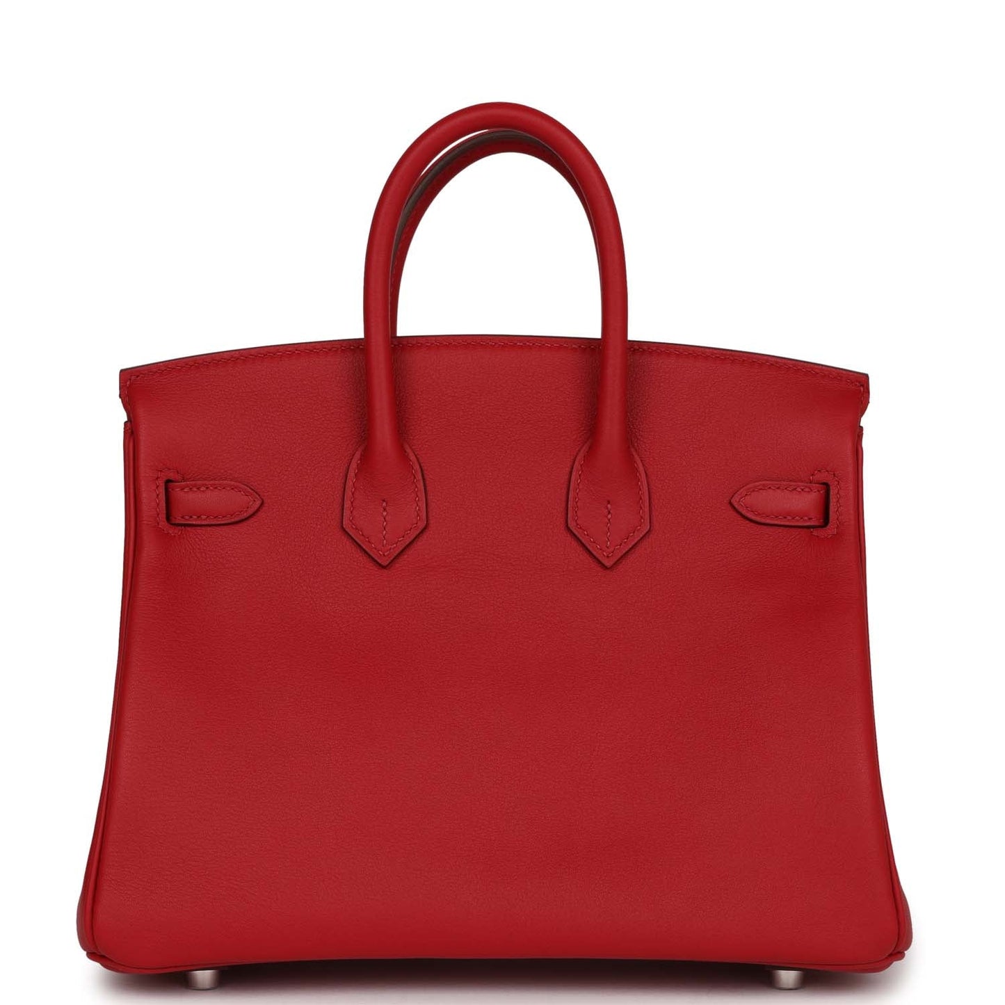 Luxury Hermes Birkin 25 Rouge Piment Swift Palladium Hardware