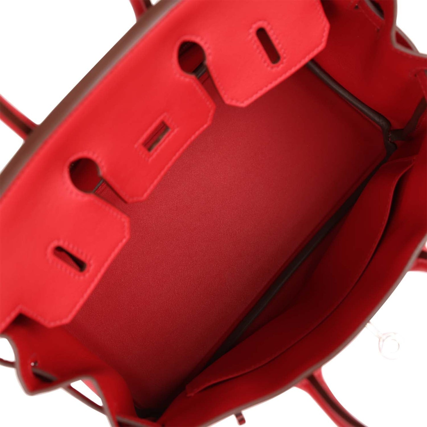 Luxury Hermes Birkin 25 Rouge Piment Swift Palladium Hardware